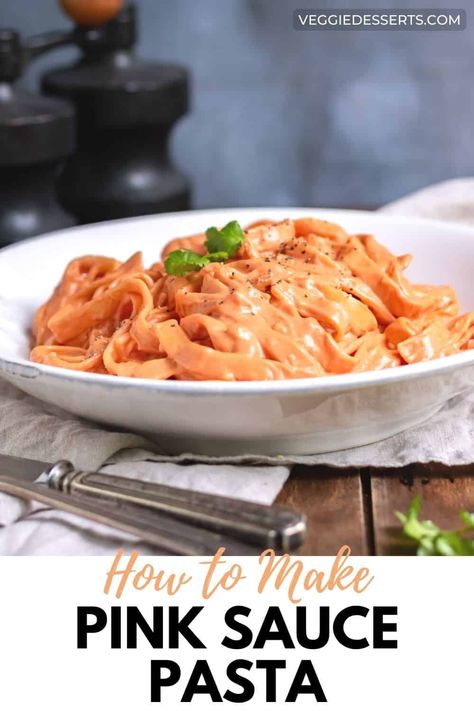 Raos Sauce Recipes, Pink Sauce Recipe, Rose Sauce Recipe, Creamy Pasta Sauce Recipes, Rosa Sauce, Pink Sauce Pasta, Rose Pasta, Cream Sauce Pasta, Easy Pasta Sauce