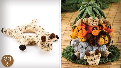 Into the Jungle: Giraffe Part 6 pattern and episode from Annie's Creative Studio. Jungle Crochet, Annie's Crochet, The Giraffe, Learn How To Crochet, How To Crochet, Tapestry Needle, Learn To Crochet, Crochet Animals, Stuffed Toys Patterns