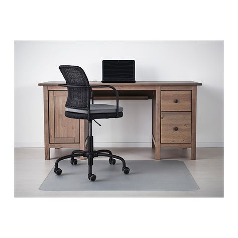 HEMNES Desk IKEA You can collect cables and extension cords on the shelf under the table top, so they’re hidden but still close at hand. Hemnes Desk Office, Durham Furniture, Closet Conversion, Architects Desk, Corner Desk Office, Sleigh Bedroom Set, Ikea Desk, Ikea Hemnes, Grey Desk