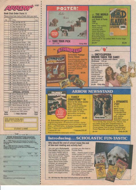 the back where u place ur order! these were the days! Arrow Poster, Scholastic Book Fair, Ace Books, Club Flyers, Childhood Memories 70s, Adventure Story, Book Fair, Cool Books, Back In The Day