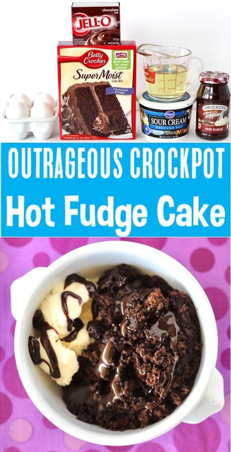 Easy Hot Fudge Cake, Slow Cooker Hot Fudge Cake, Hot Fudge Cake Recipe Easy, Hot Fudge Cake Crockpot, Hot Lava Cake Crock Pot, Chocolate Cake In Crockpot, Chocolate Lava Cake In Crock Pot, Crockpot Cakes Dump, Crockpot Dump Cakes