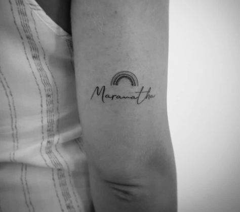 Maranatha Tattoo, Word Tattoos, Tattoos And Piercings, Infinity Tattoo, Tatting, Tattoo Quotes, Tattoo Ideas, Piercings, Tattoos