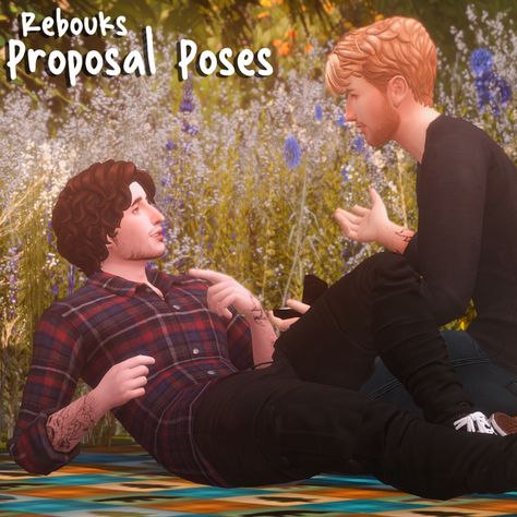 Proposal Poses | rebouks on Patreon Sims 4 Wedding Stories Cc, Sims 4 Cc Kissing Poses, Sims 4 Proposing Poses, Sims 4 Male Couple Poses, Sims 4 Cc Proposal Poses, Ts4 Proposal Poses, Couple Sims 4 Cc, Sims 4 Flirting Poses, Sims 4 Holding Hands Pose