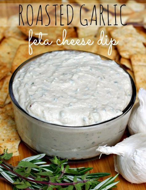 Roasted Garlic Feta Cheese Dip #NikosFeta #WaveOfFlavor #HFWF15 #sp @nikosfeta Roasted Garlic Feta Dip, Garlic Whipped Feta, Whipped Feta Cheese, Feta Cheese Dip, Cream Cheese Spread Recipes, Whipped Feta Dip, Delicious Appetizers, Garlic Dip, Feta Dip