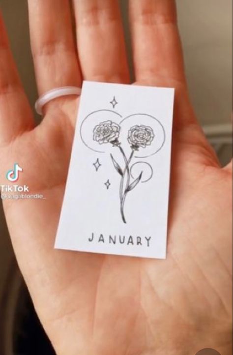 January Tattoo Ideas, January Flower Tattoo, January Tattoo, January Birth Flower Tattoo, January Flower, January Birth Flower, January Birth Flowers, Tattoos With Kids Names, Flower Tattoo Shoulder