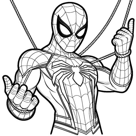 Spiderman Coloring Pages 9 Spiderman Coloring Pages, Coloring Pages Easy, Pictures To Color, Spiderman Coloring, Spiderman Pictures, Coloring Sheets, Colorful Pictures, To Color, Spiderman