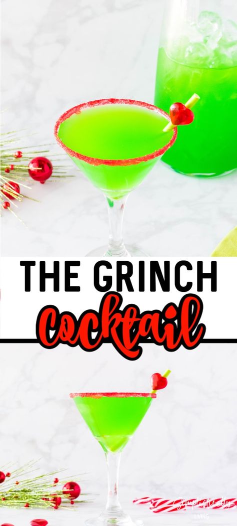 Grinch Drink For Adults, Grinch Cocktail Recipe, Grinch Cocktails, The Grinch Cocktail Recipe, Grinch Cocktail, Holiday Drinks Alcohol Christmas, Grinch Drink, Grinch Punch, Holiday Drinks Alcohol