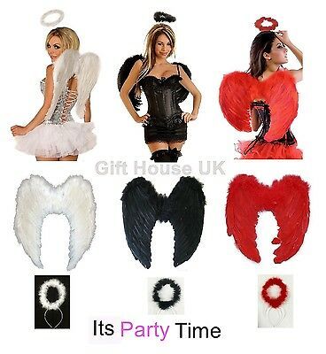 BLACK RED WHITE. NEVER MISS ON. WE ARE UK BASED AND WILL UNDERSTAND YOUR NEEDS BETTER. FINALLY GOOD LUCK WITH YOUR ORDER. WE WILL TRY OUR BEST TO RESOLVE THE ISSUE AT EARLIEST POSSIBLE. IF YOU HAVE ANY QUERIES OR WANT TO Buy in Bulk. Black Angel Costume, Dark Angel Costume, Angel And Devil Costume, Fairy Fancy Dress, Angel Halloween Costumes, Trio Costumes, Gothic Costume, Trio Halloween Costumes, Angel Devil