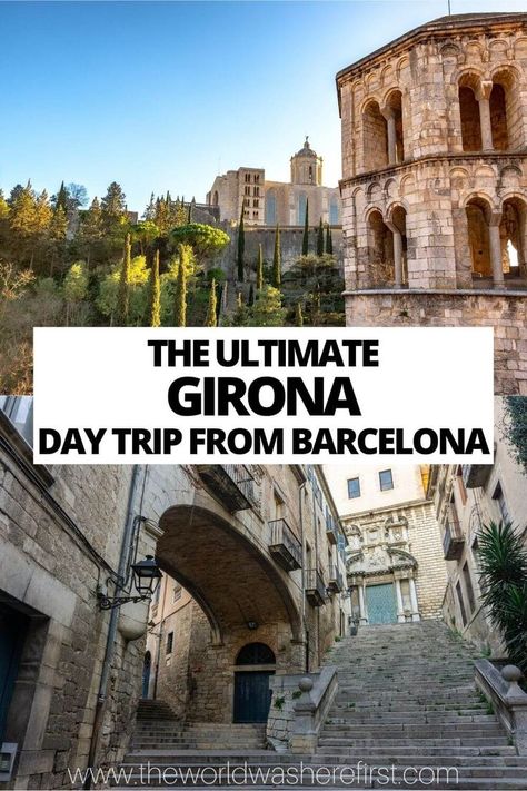 Looking for the perfect day trip from Barcelona? You can't miss Girona! This Girona day trip itinerary will tell you all of the best places to see if you only have one day to spend in this beautiful city. Day Trip From Barcelona, Girona Spain, 3 Days Trip, Trip Itinerary, The Perfect Day, Costa Brava, Beautiful City, Hidden Gem, Spain Travel