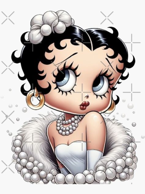 Betty Boop Pfp, The Real Betty Boop, Blue Star Wallpaper, Betty Boop Baby, Betty Boop Posters, Betty Boop Tattoos, Betty Boop Classic, Betty Boop Quotes, Eyes Art