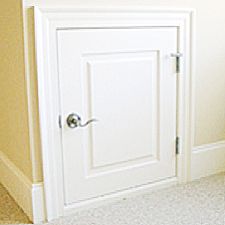 Dormer Doors | Curb Appeal Products Crawl Space Access Door Interior, Crawl Space Access Door, Attic Access Door, Crawl Space Door, Loft Door, Carriage House Garage, Attic Doors, Knee Wall, Attic Space