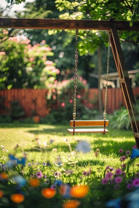 Transform Your Yard: Swing Set Landscape Ideas Functional Backyard, Small Urban Garden, Urban Gardens, Outdoor Play Area, Cozy Patio, Backyard Inspiration, Rural Landscape, Online Interior Design, Garden Designs