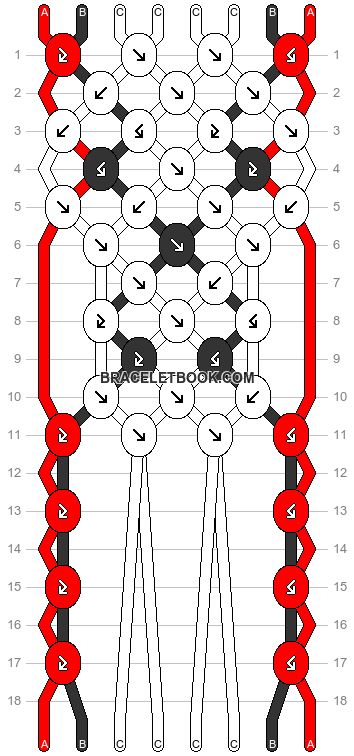 Normal pattern #157869 | BraceletBook Emo Friendship Bracelets Patterns, Skull Bracelet Pattern, Goth Autumn, Bracelet Template, Spooky October, Scary Skeleton, String Bracelet Patterns, Fall October, Spooky Fall