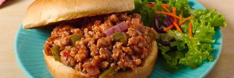 Easy Turkey Sloppy Joes - DaVita Veggie Sloppy Joes, Vegetarian Sloppy Joes, Davita Recipes, Ckd Recipes, Turkey Sloppy Joes, Renal Diet Recipes, Veggie Chili, Kidney Friendly Foods, Kidney Recipes