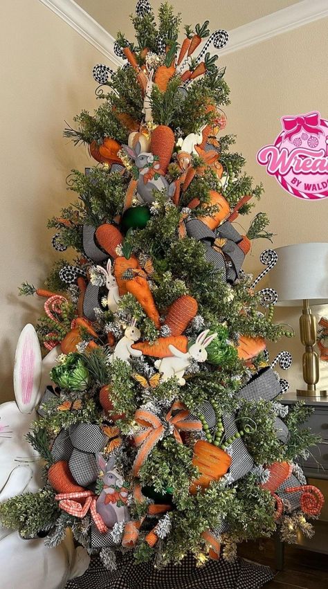 Easter Foods Ideas, Easter Christmas Tree Ideas, Easter Porch Ideas, Easter Party For Kids, Easter Tree Ideas, Easter Christmas Tree, Spring Christmas Tree, Easter Treat Ideas, Spring Tree Decorations