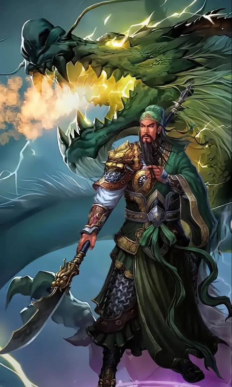 Guan Yu Art, Awakening Art, Chinese Picture, Guan Yu, Buddha Art Drawing, Acid Art, Chinese Warrior, Boho Art Drawings, Anime Ninja