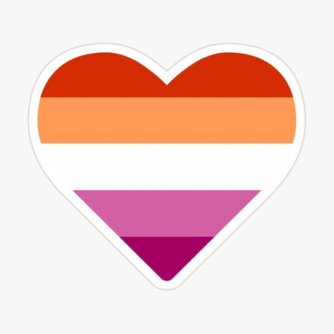 Lesbian Flag Heart Png, Lesbian Flag Heart Emoji, Lesbian Flag Sticker, Lesbian Stickers, Flag Painting, Lesbian Flag, Heart Emoji, Round Logo, Redbubble Designs