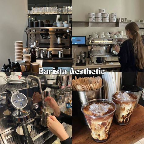 Ask your best friend which aesthetic you are! #aethetic #bestfriends #bestie #authoraesthetic #musician #artist #momlife #actorslife #horselover #baking #reading #aesthetics #travelaesthetic #barista Ulzzang Barista, Cafe Job Aesthetic, Cafe Barista Aesthetic, Waitress Aesthetic, Working At A Coffee Shop, Barista Aesthetic, Which Aesthetic, Coffee Shop Work, Barista Outfits