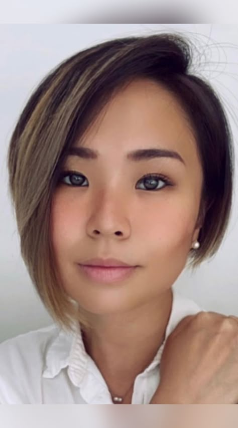 Browse our photo collection of short asymmetrical bob hairstyles before your next salon visit and find your perfect 'do! (Photo credit IG @ginafirpo) Trendy Asymmetrical Hair, Middle Part Asymmetrical Bob, Asymmetrical Bob Straight Hair, Short A Symmetrical Bob, Assymetrical Bob With Undercut, Assymetrical Pixie Haircut, Asymetrical Haircut Short Over 50, Aysemetrical Hair Bob, Asimetric Bob Haircut