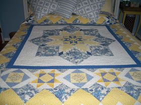 Quilt Stories, Blue Quilt, Yellow Quilts, Homemade Quilts, Quilt Square Patterns, Medallion Quilt, Quilt Magazine, Scrap Quilt Patterns, Pdf Quilt Pattern