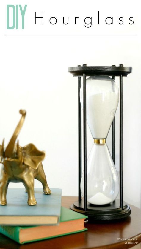 Learn how to make a DIY #hourglass from supplies found at the #craftstore. #diyprojects #diyideas #diyinspiration #diycrafts #diytutorial Diy Hourglass Timer, Diy Hourglass How To Make, Method Soap, Larp Ideas, Unity Sand, Hourglasses, Globe Decor, Hour Glass, Study Desk