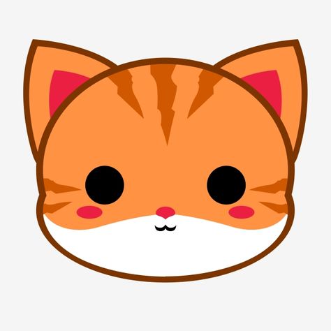 Cat Head Drawing, Cat Face Cartoon, Cute Ginger Cat, Cartoon Cat Drawing, Cute Ginger, Chat Kawaii, Chibi Cat, Cat Background, Cat Sketch