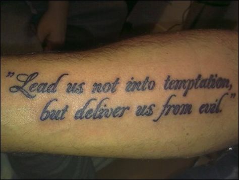 The Lords Prayer Tattoo, Lords Prayer Tattoo, Tattoo Chart, Prayer Tattoo, Sin Tattoo, Verse Tattoos, Father Tattoos, Our Father Prayer, Pretty Flacko