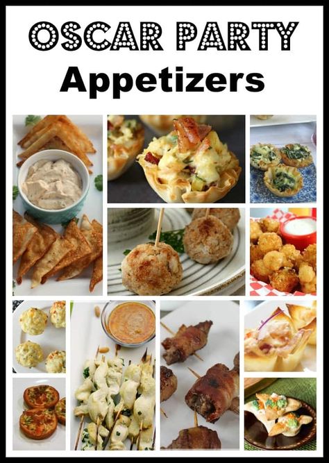 A collection of Oscar party appetizers that will impress your guests and satisfy their taste buds. Party Appetizer Recipes, Party Appetizers, Party Appetizer, Chicken Bites, Finger Food Appetizers, Hard Days, Oscar Party, Party Food Appetizers, Best Appetizers