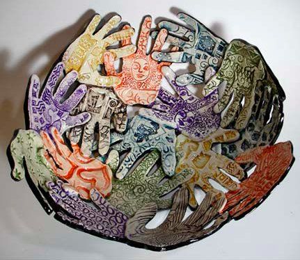 The Whole World in Your Hands School Auction Projects, Class Auction Projects, Art Auction Projects, Class Auction, Group Art Projects, Class Art Projects, Collaborative Art Projects, Auction Projects, Kids Pottery