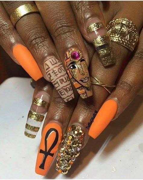 Egyptian Nails, Rasta Nails, Black Empowerment, Lovely Nails, Exotic Nails, Soft Nails, Nail Beauty, Glam Nails, Get Nails