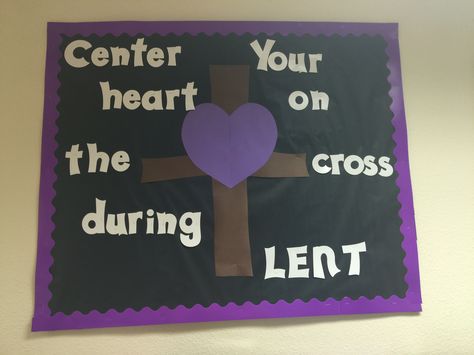 Christian Easter Bulletin Board Ideas, Catholic Bulletin Boards, Easter Bulletin Board, Religious Bulletin Boards, Jesus Died On The Cross, Bible Bulletin Boards, Easter Bulletin Boards, Drawing Perspective, Christian Bulletin Boards