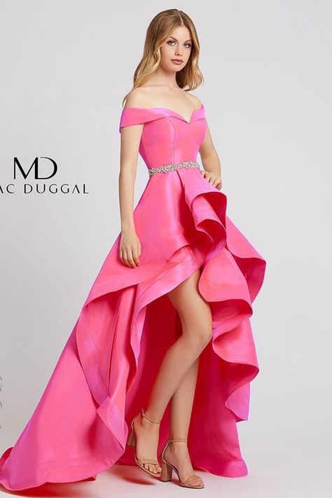 Mac Duggal Prom Dresses, Dress Websites, Mac Duggal Dress, High Low Gown, High Low Prom Dresses, Ball Gown Skirt, Evening Dresses Plus Size, فستان سهرة, Mac Duggal