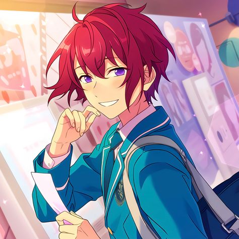 Tsukasa Suou Icon, Tsukasa Icon, Tsukasa Suou, Ensemble Stars, Stars, Red, Anime