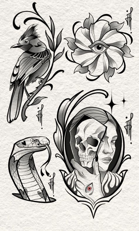 New School Tattoo Flash, Blackwork Tattoo Design Ideas, Biomechanical Tattoo, Flash Tattoo Designs, Tattoo Flash Sheet, Sketch Tattoo Design, Gothic Tattoo, New School Tattoo, Tattoo Art Drawings