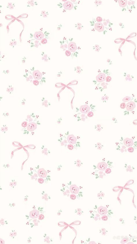 Background Floral Design, Cute Pink Bow Wallpaper, Bow Pink Wallpaper, Bonnie Core, Iphone Wallpaper Girly Lockscreen, Rae Core, Coquette Pictures, Healing Summer, Coquette Background