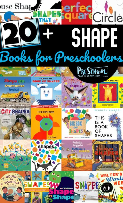 Books About Shapes, Books For Preschool, Preschool Shapes, Books For Preschoolers, Teaching Shapes, Pinterest Friends, Toddler Classroom, Shape Books, Shapes Preschool