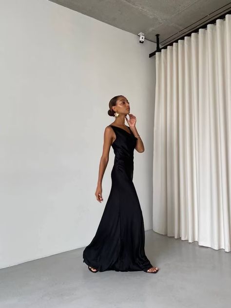 Paula Dress Cowl Neck Silk Dress Black Satin Maxi Dress Black Satin Gown Silk Long Dress Mermaid Silk Dress - Etsy Ukraine Black Mermaid Gown, Black Graduation Dress, Satin Noir, Fishtail Dress, Silk Dress Long, Black Satin Dress, Eu Countries, Cowl Neck Dress, Long Bridesmaid Dress