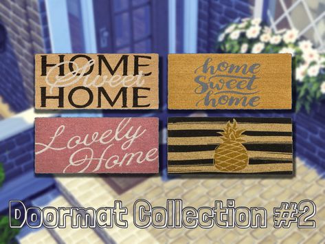 Cute Door Mats, Mods Sims 4, Sims 4 Tattoos, Sims 4 Kitchen, Sims 4 Tsr, Sims Houses, Sims 4 Clutter, Free Sims 4, Halloween Door Mat