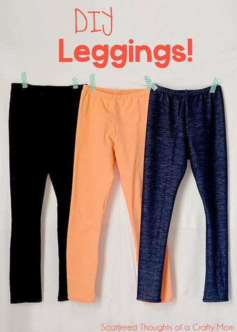 Leggings tutorial Sew Leggings, Legging Pattern, Diy Leggings, Tips Menjahit, Diy Sy, Crafty Mom, Sewing Pants, Sewing Kids Clothes, Kids Sewing