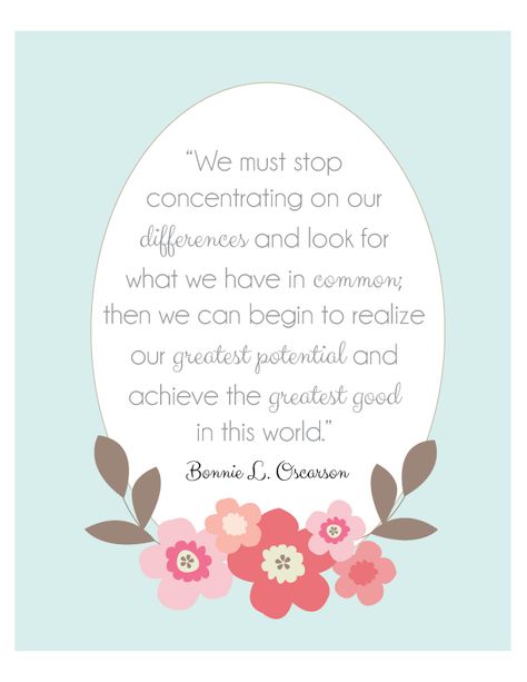 Bonnie L. Oscarson - General Conference Quote - Free Printable Girls Camp Devotional, Quotes About Sisters, Precious Quotes, Lds Inspiration, Women Leadership, Relief Society Birthday, Provident Living, Lds Memes, Prophet Quotes