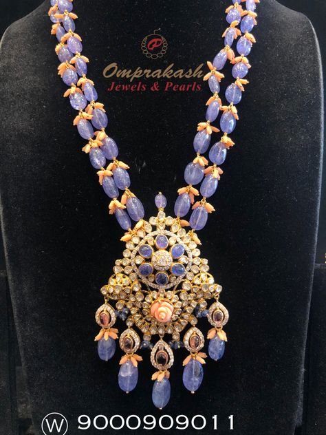 Purple Beads Jewelry Indian Gold, Longchain Designs, Beads Jewelry Indian, Beads Jewelry Indian Gold, Beads Necklace Indian, Saphire Jewelry, Purple Beaded Jewelry, Baby Jewelry Gold, Fashion Jewelry Necklaces Gold