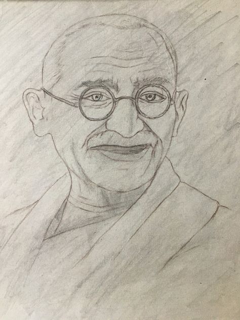 Pencil sketch of Mahatma Gandhi..a freedom fighter Gandhi Ji Drawing, Mahatma Gandhi Drawing, Gandhi Ji, Journal Lettering, Freedom Fighter, Easy Love Drawings, Sketches Of People, Lettering Ideas, Pencil Shading