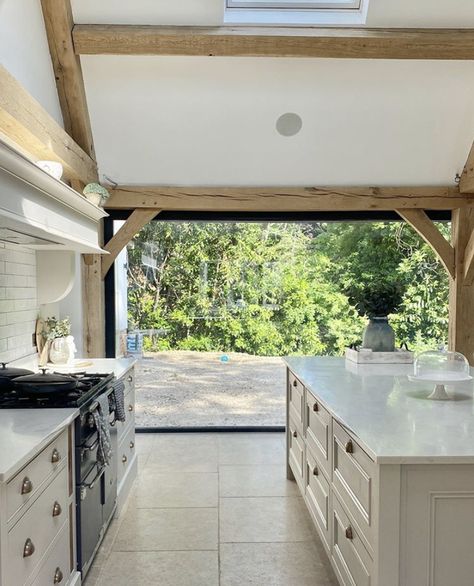 Large Country Kitchen, Stable Conversion, Aga Kitchen, Border Oak, Kitchen Windows, Kitchen Window, French House, Bathroom Remodel Master, Barn Style