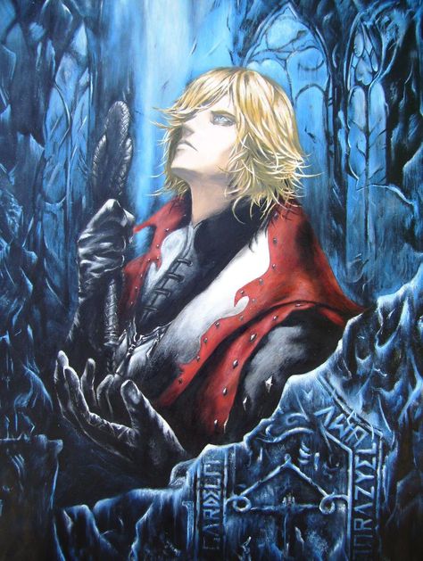 Castlevania Ayami Kojima, Castlevania Funny, Leon Belmont, Castlevania Lament Of Innocence, Castlevania Portrait, Ayami Kojima, Cute Couple Sketches, Box Artwork, Gaming Artwork