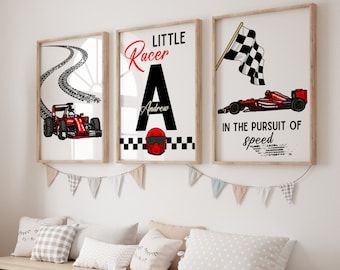 Race Car Nursery, Printable Cars, Car Themed Nursery, Boy Playroom, Car Themed Rooms, Car Themed Bedrooms, Car Nursery, Toddler Boy Room Decor, Boys Playroom