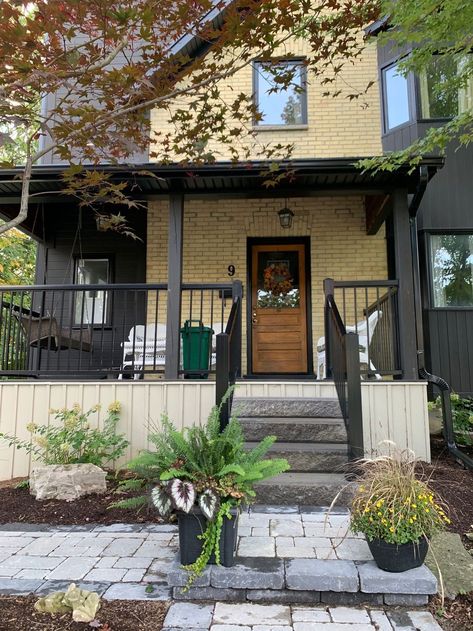 32 Awesome Yellow Brick House Exterior Design Ideas - The easiest way to understand the beginnings of Yorkville is to look at its Coat of Arms that is displayed on the exterior of the Yorkville Fire Hall.... Yellow Brick House Exterior Colors, Yellow Brick House Exterior Update, Yellow Brick House Exterior Color Schemes, Blonde Brick House Exterior, Yellow Brick Exterior, Yellow Brick House Exterior, Brick House Exterior Colors Schemes, Yellow Brick House, Blonde Brick