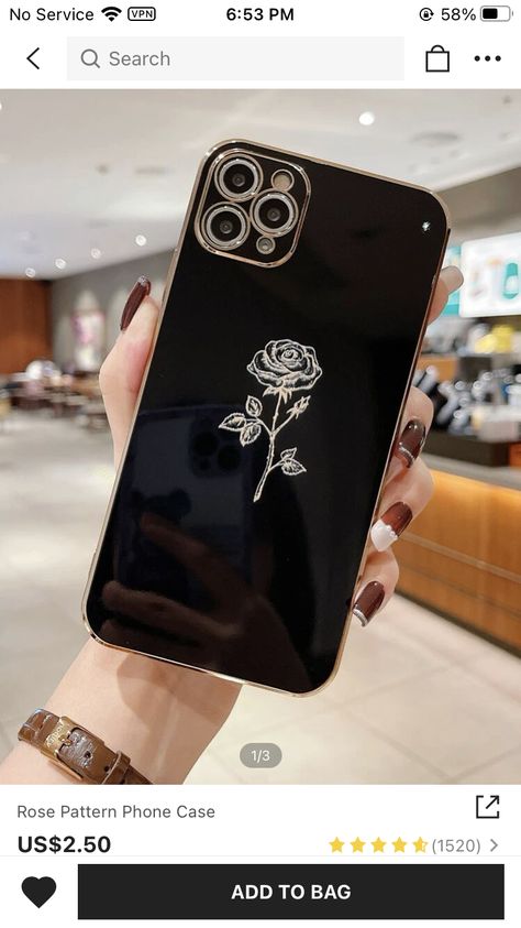 Cute Black Phone Cases, Black Phone Case Aesthetic, Cases For Black Iphone, Dark Phone Cases, Phone Cases Iphone 11, Black Phone Cover, Rose Phone Case, Xs Max Iphone, Pretty Iphone Cases