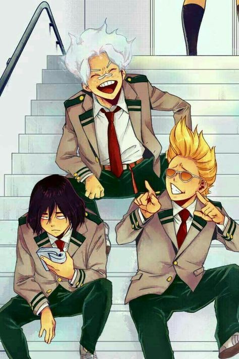 Aizawa, Yamada and Shirakumo, old friends since UA (Yuei) Aizawa Oboro, Mha Shirakumo, Shirakumo Oboro, Oboro Shirakumo, Shōta Aizawa, Pro Heroes, Hizashi Yamada, Mha Art, Friend Jokes