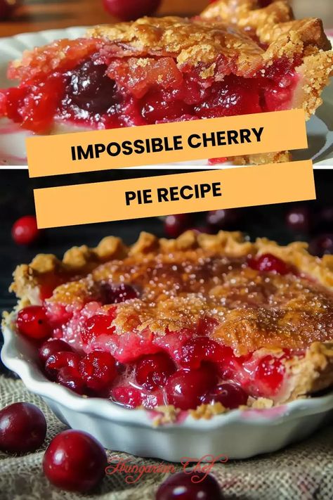 Impossible Cherry Pie Recipe – Hungarian Chef Ape Pie Recipes, Impossible Cherry Pie, Puff Pastry Cherry Pie, Roll Desserts, Easy Cherry Pie, Cinnamon Roll Desserts, Cherry Pie Filling Recipes, Easy Pastry Recipes, Homemade Pie Recipes