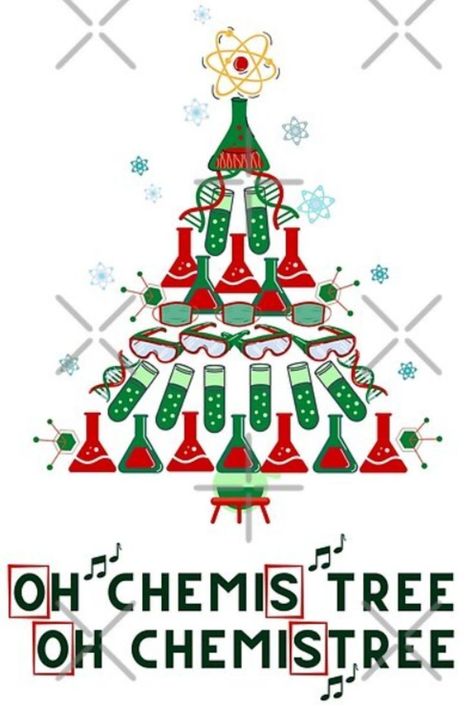 Chemistry Christmas, Fun Chemistry, Teaching Middle School Science, Medical Laboratory Technician, Science Clipart, Science Puns, Christmas Science, Chemistry Education, Chemistry Humor